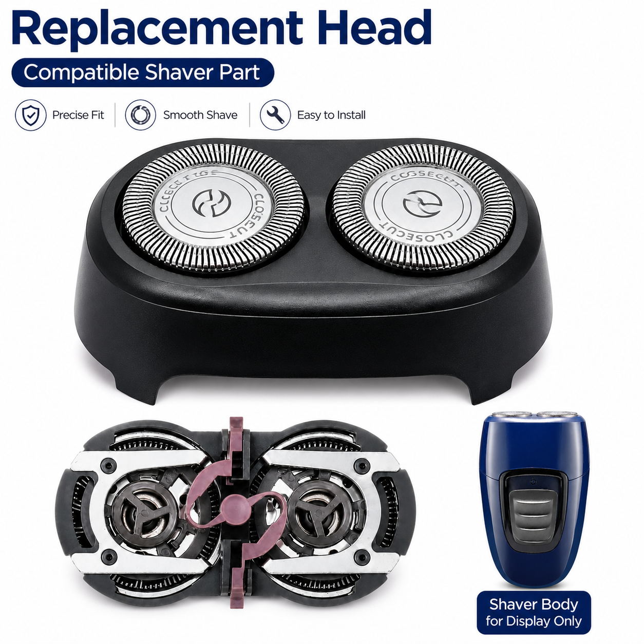 Mens Grooming Kit Philips - Replacement Rotary Shaver Heads for Philips