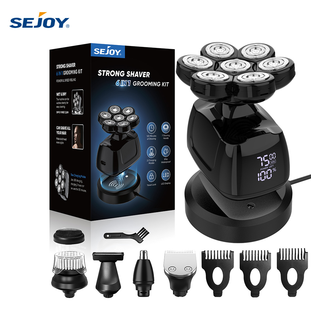 Men'S Grooming Electric Trimmer - SEJOY Multifunctional 7D Head Shavers for