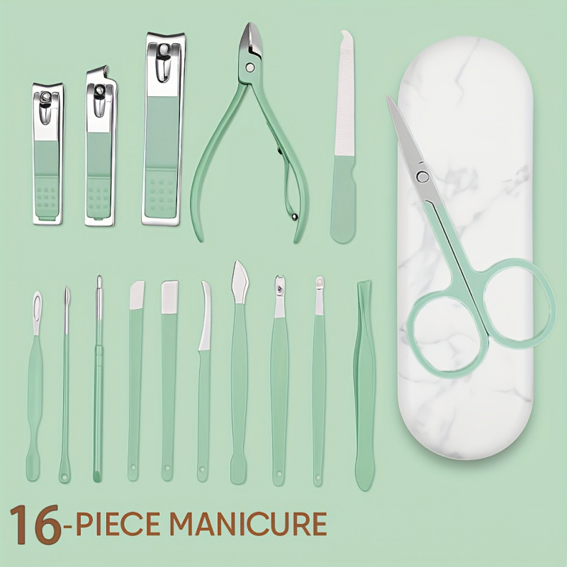 Professional 16-Piece Stainles - Nail Care Kit Mens avaliação e preço
