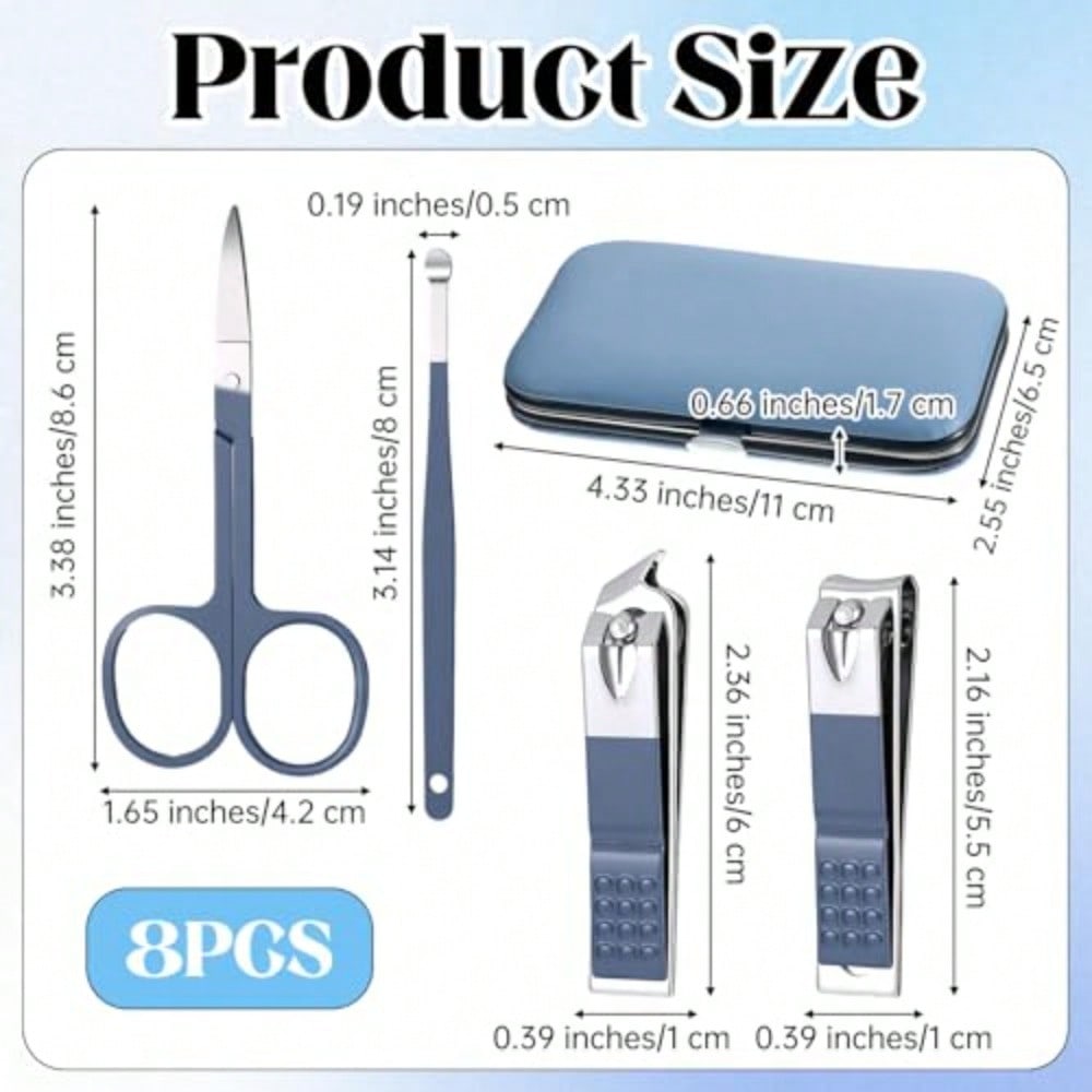 Manicure Set Professional 8 In - Nail Care Kit Mens avaliação e preço