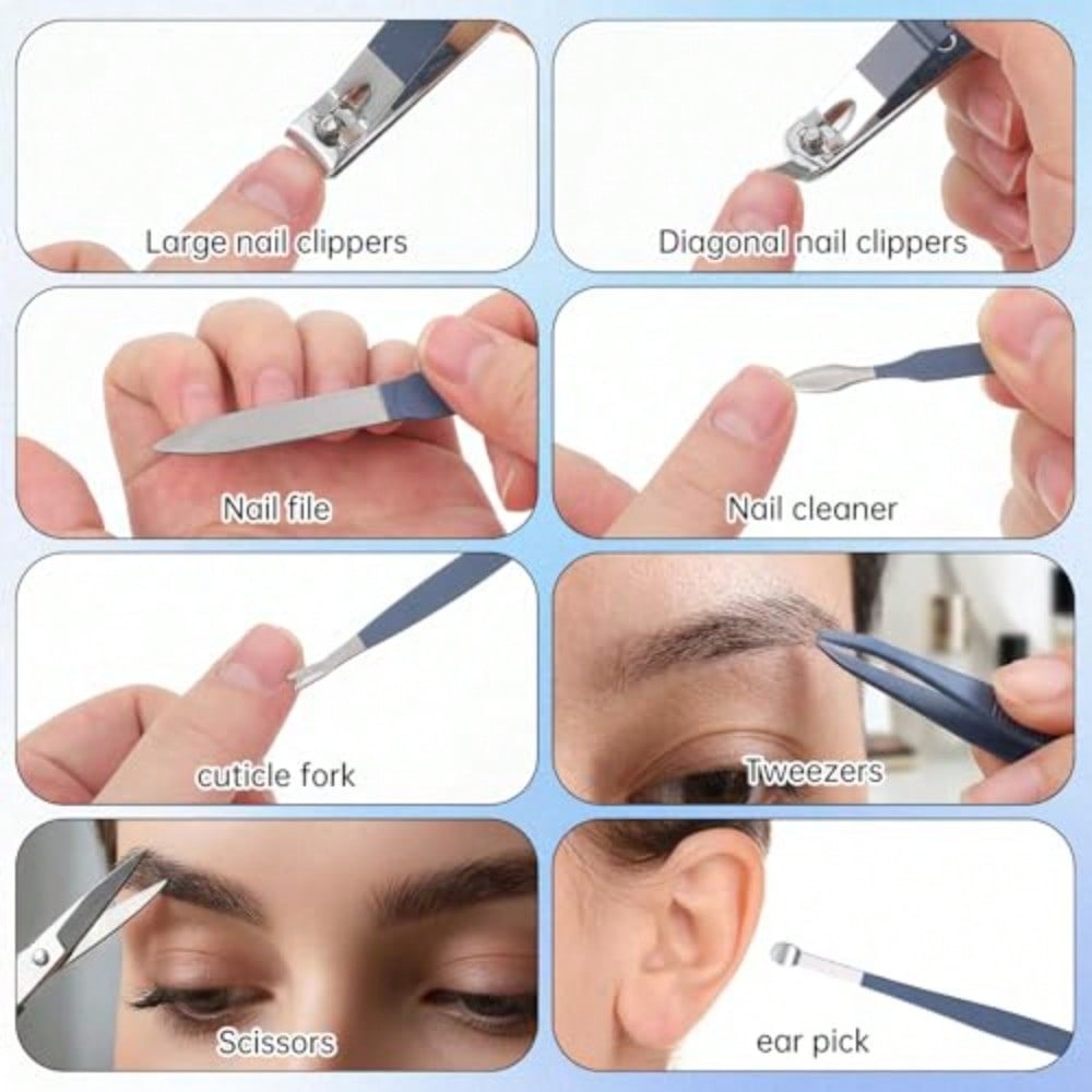 Manicure Set Professional 8 In - Nail Care Kit Mens avaliação e preço