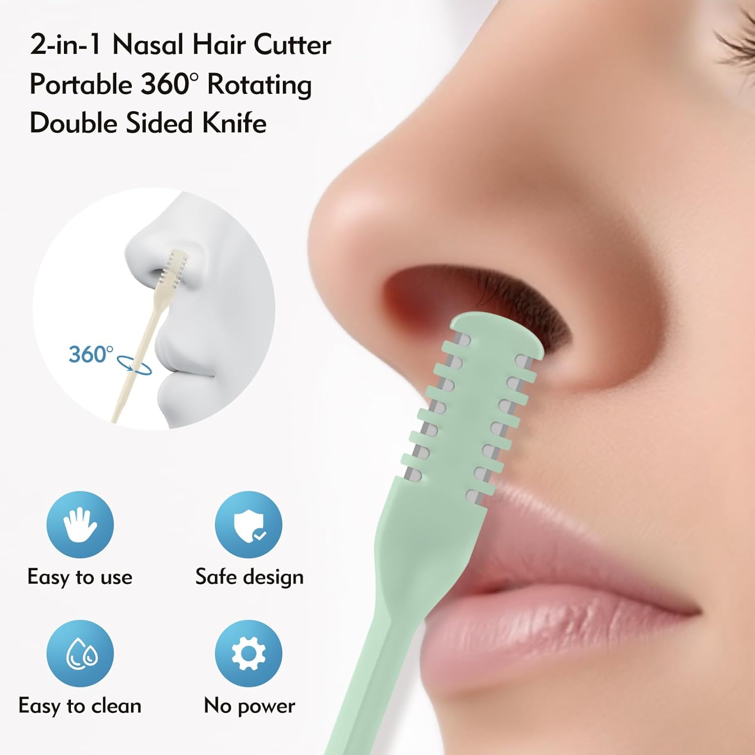 5/20/50Pcs 2-in-1 Nasal Cutter - Men'S Grooming Clippers avaliação e preço
