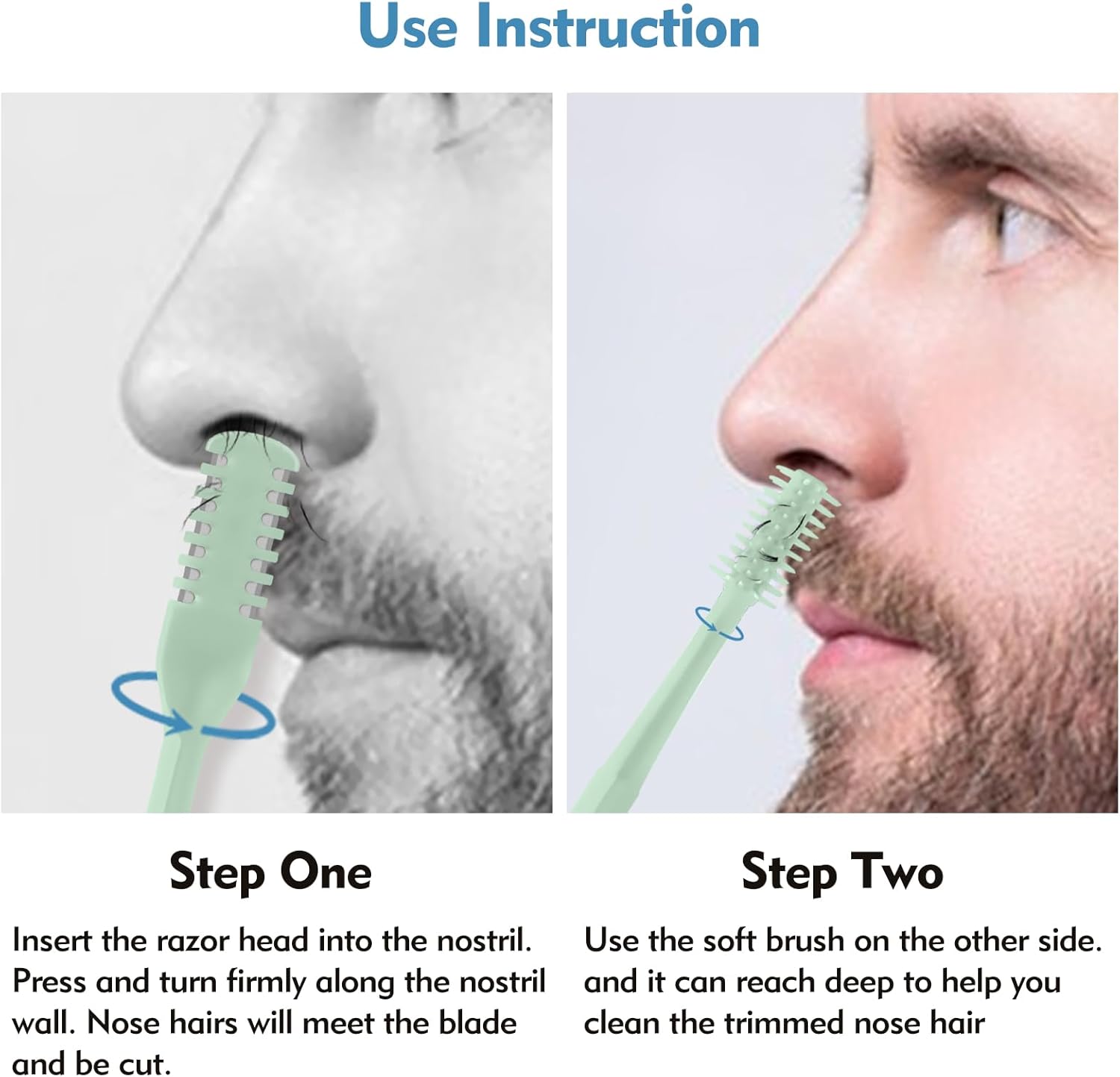 5/20/50Pcs 2-in-1 Nasal Cutter - Men'S Grooming Clippers avaliação e preço