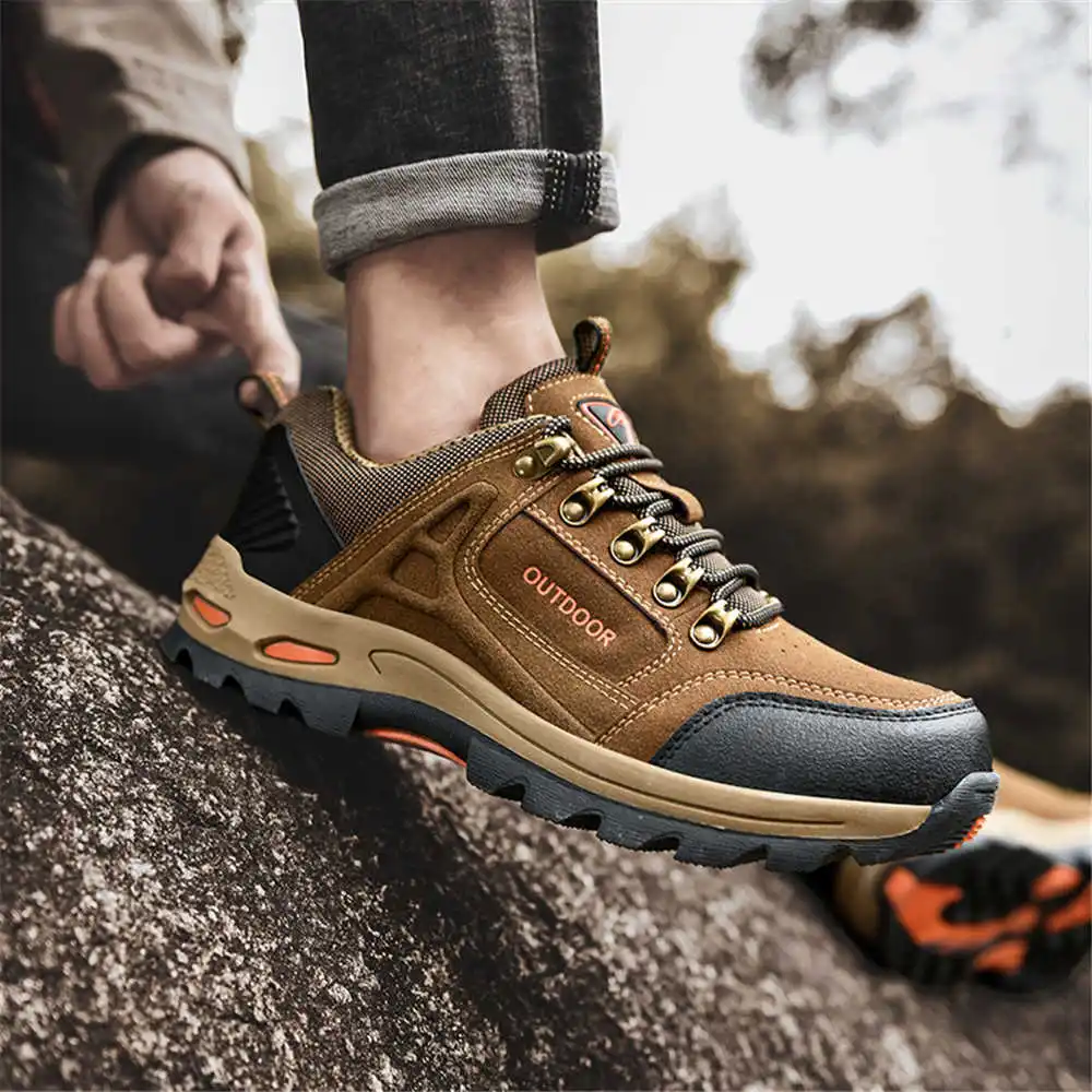 Non-slip Lace Up Hiking Tennis - Men'S Grooming Cream avaliação e preço