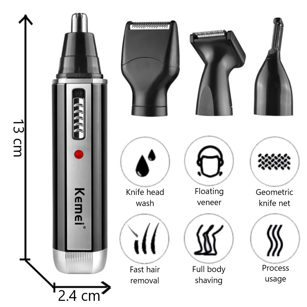 Kemei 4 in 1 trimmer for men E - Men'S Grooming Electric Trimmer avaliação e preço