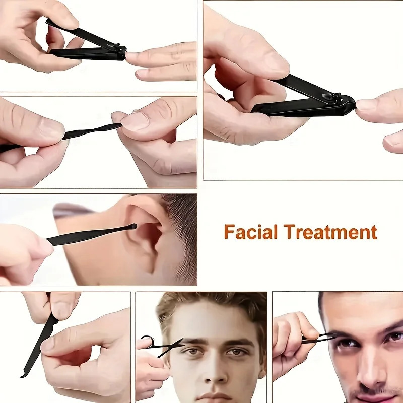 7-24pcs Professional  Nail Cli - Nail Care Kit Mens avaliação e preço