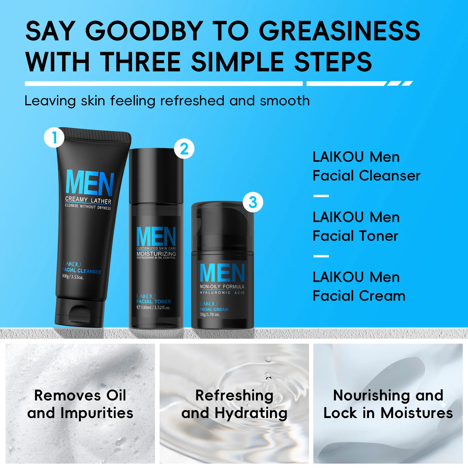 Mens 3 In 1 Grooming Set Clean - Men'S Grooming Cream avaliação e preço