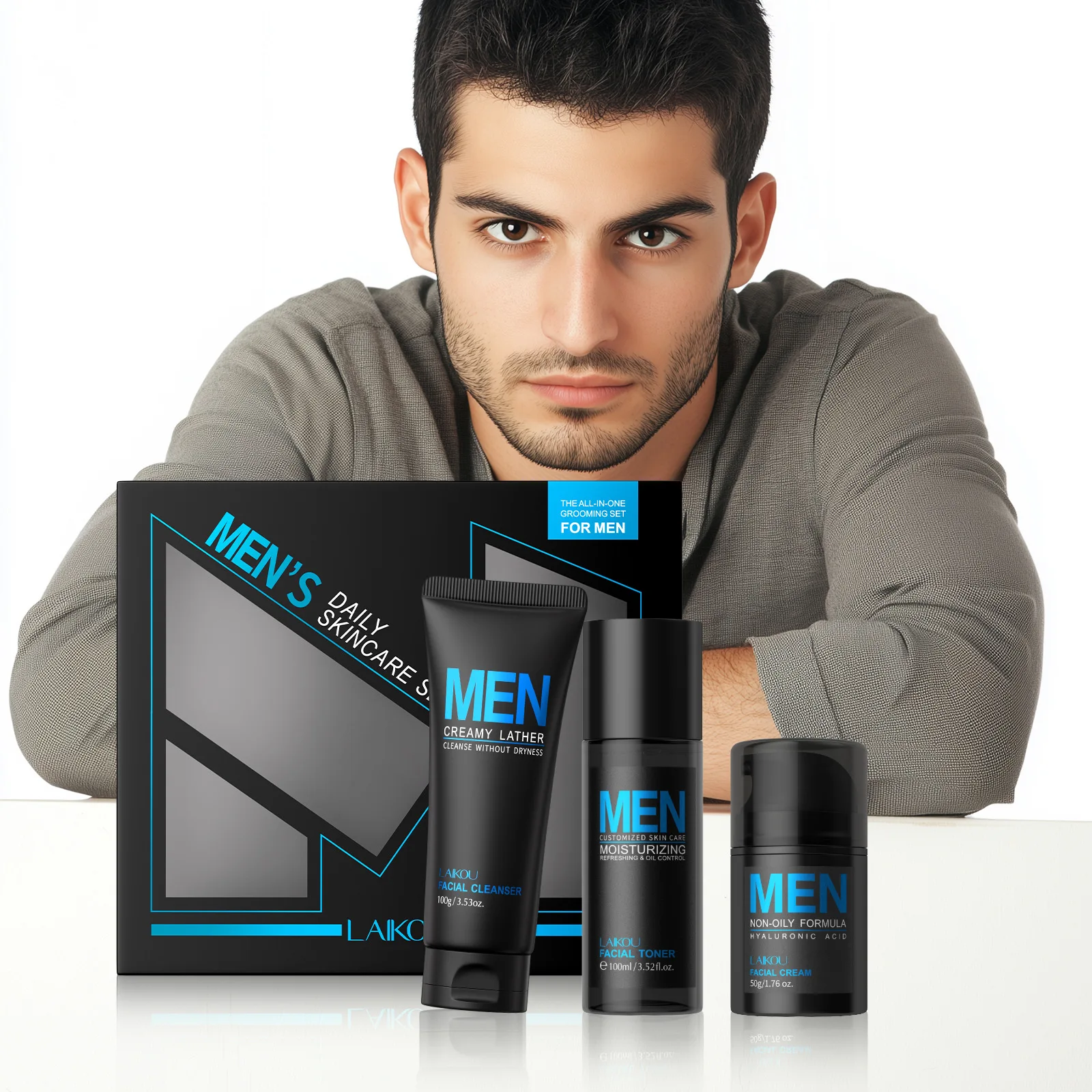 Mens 3 In 1 Grooming Set Clean - Men'S Grooming Cream avaliação e preço