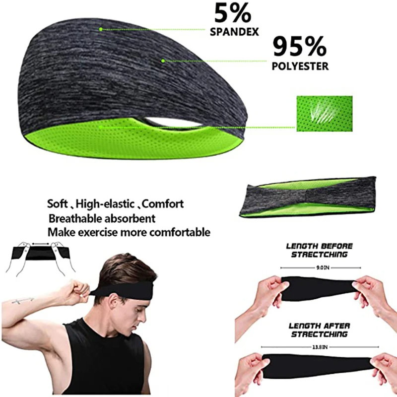 3PCS Sweatband for Men Women E - Men'S Grooming Tape avaliação e preço