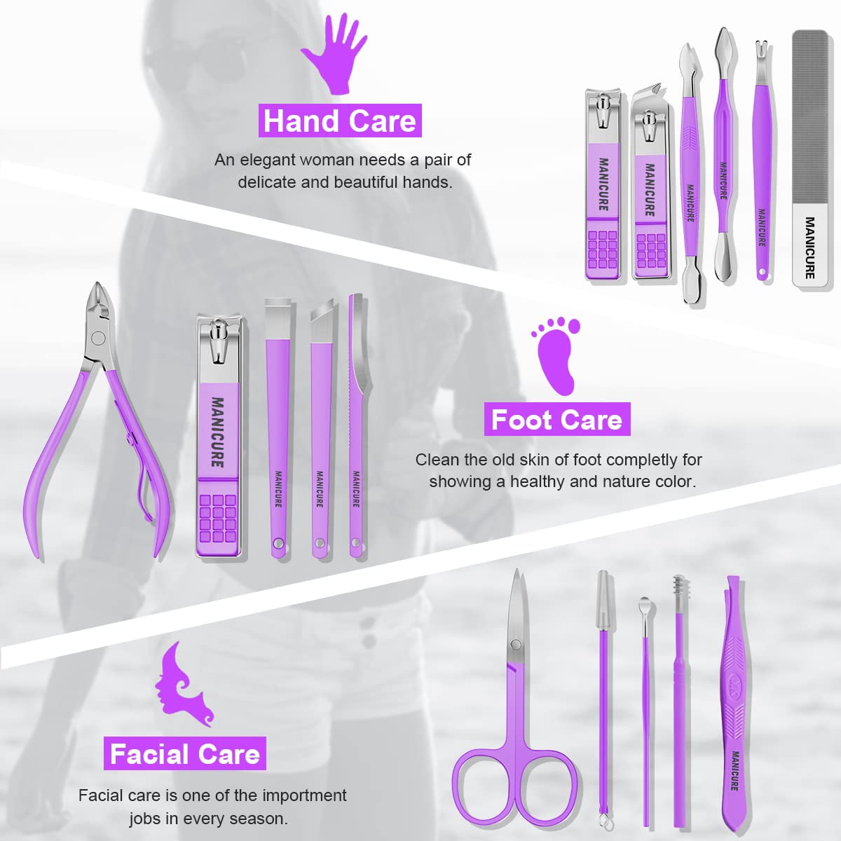 Manicure Set Professional Nail - Nail Care Kit Mens avaliação e preço