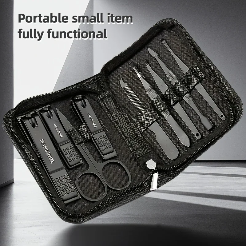9 Piece in 1 Manicure Set Pedi - Nail Care Kit Mens avaliação e preço