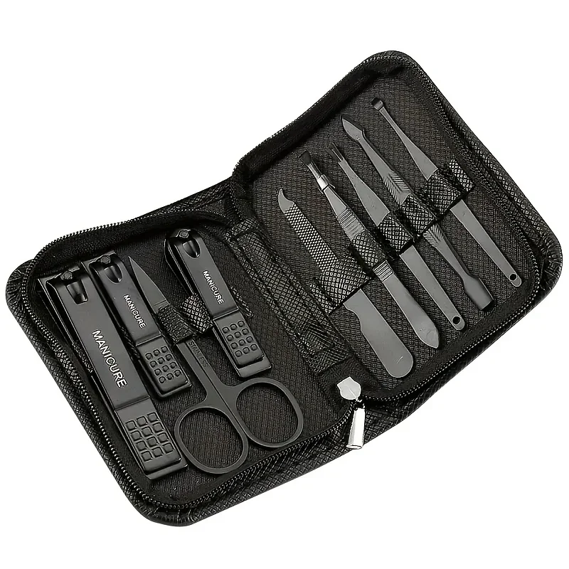 9 Piece in 1 Manicure Set Pedi - Nail Care Kit Mens avaliação e preço