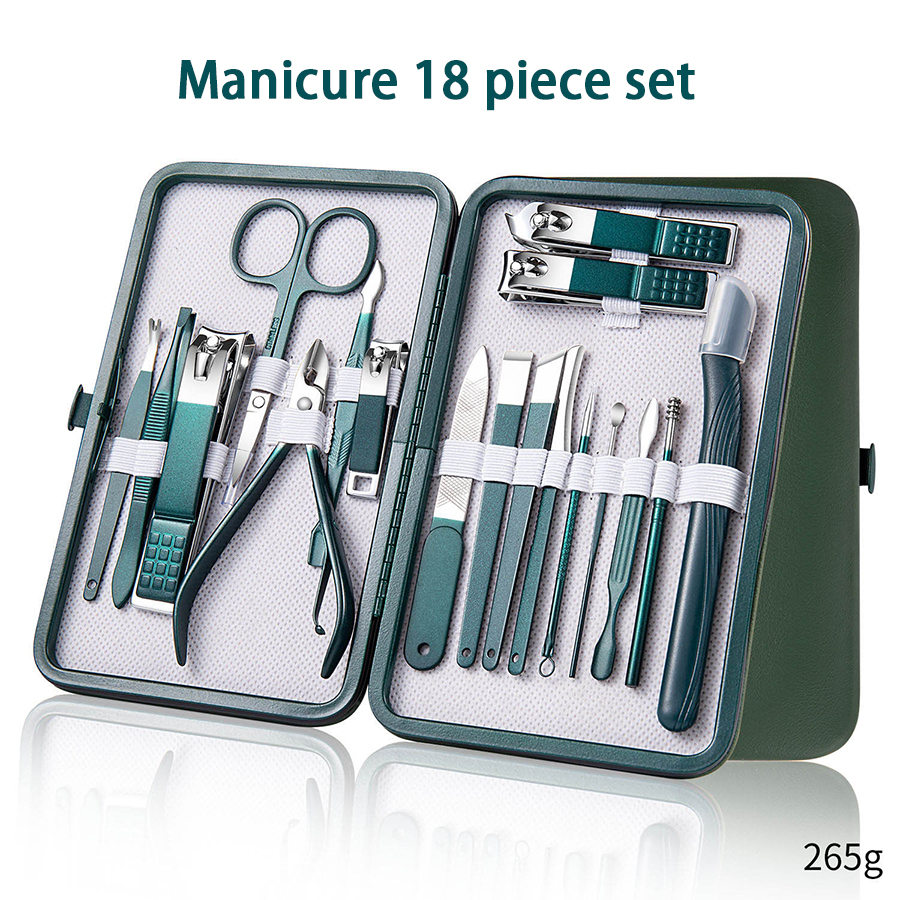 7-18 Pcs Manicure Set Nail Cli - Nail Care Kit Mens avaliação e preço