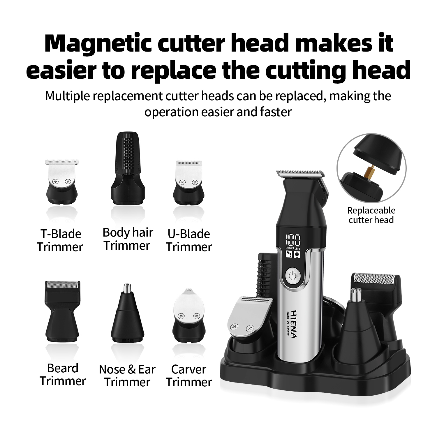 HIENA Professional Multifuncti - Men'S Grooming Electric Trimmer avaliação e preço