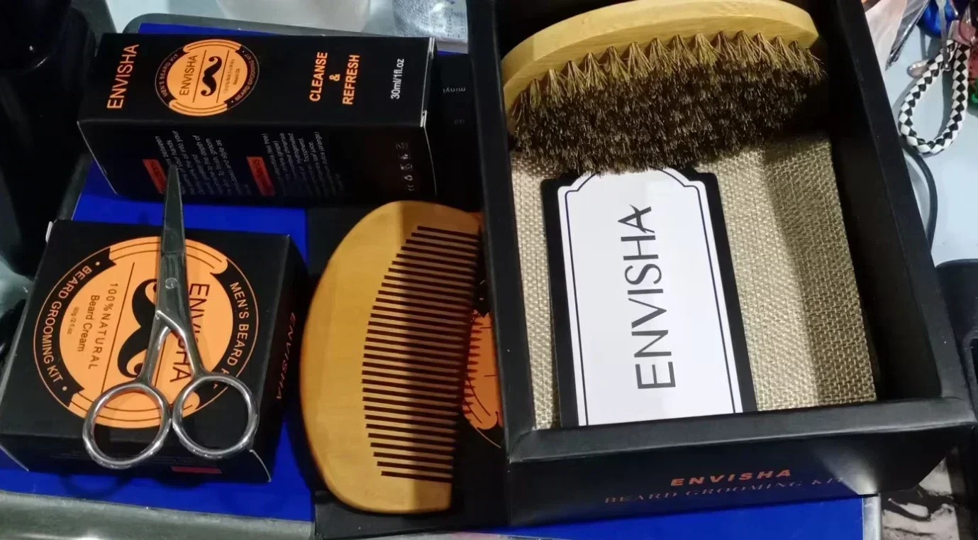 6pcs/set Men Beard Barba Groom - Men'S Grooming Cream avaliação e preço
