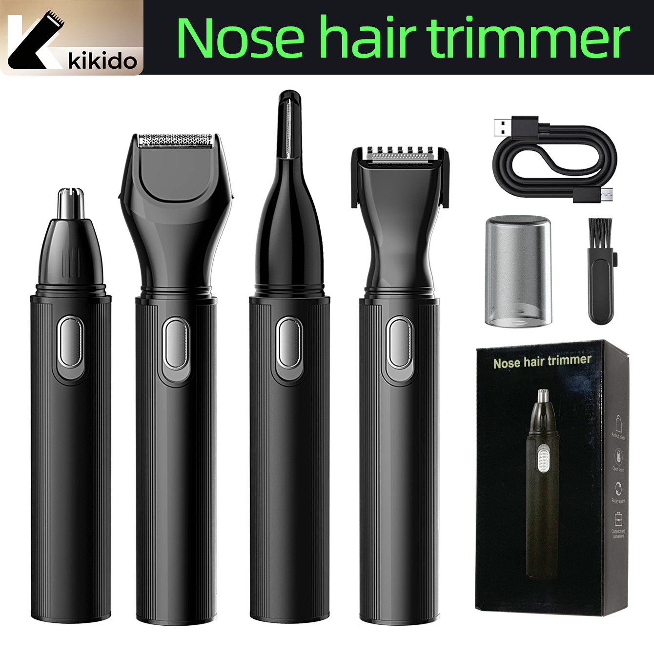 KIKIDO 4 in 1 Nose Hair Trimme - Men'S Grooming Electric Trimmer avaliação e preço