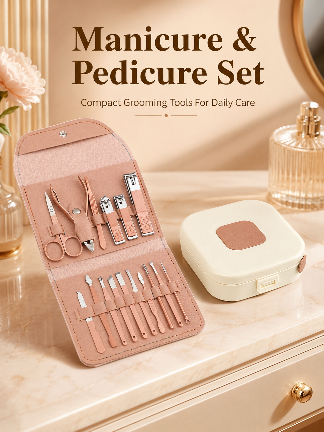 8/16-Piece Manicure Pedicure G - Nail Care Kit Mens avaliação e preço