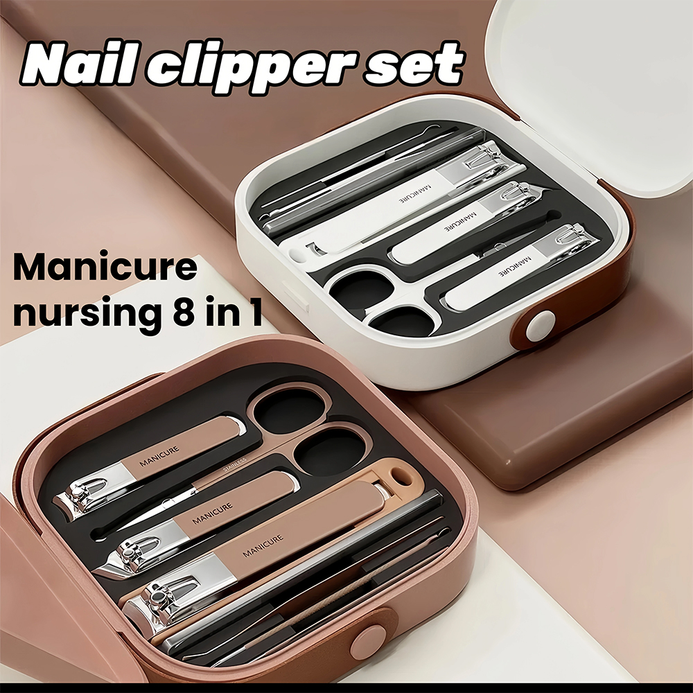 Manicure Set with Stainless St - Nail Care Kit Mens avaliação e preço