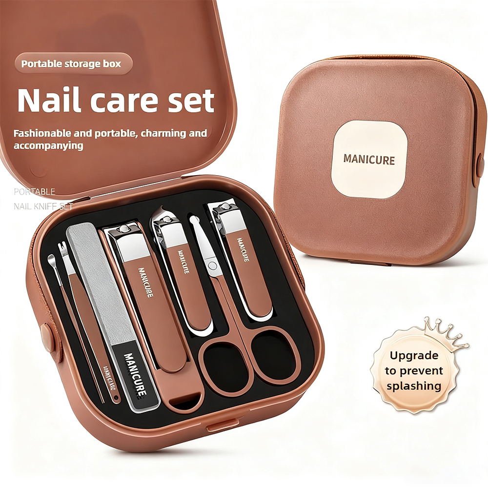 Manicure Set with Stainless St - Nail Care Kit Mens avaliação e preço